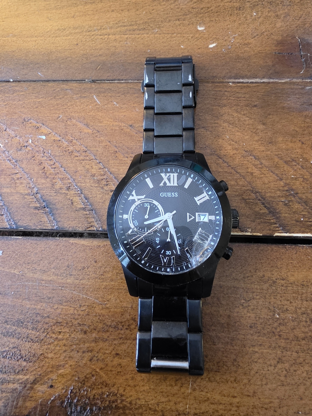 GUESS Men's Black Stainless Steel Watch - Classic Chronograph (MAKE OFFER)